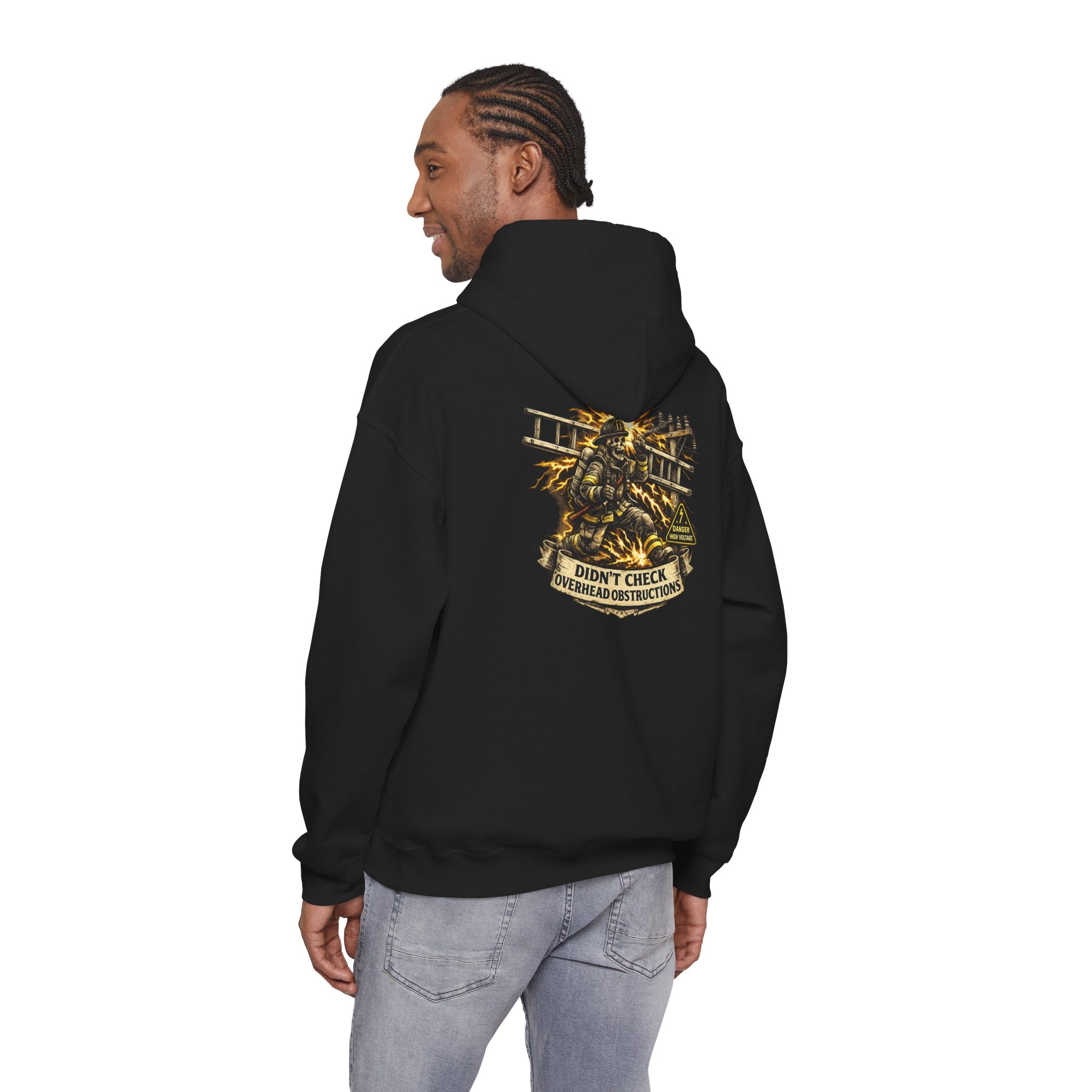 CHECK FOR OVERHEAD OBSTRUCTIONS HOODIE