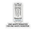 WHITE MONSTER Helmet Sticker