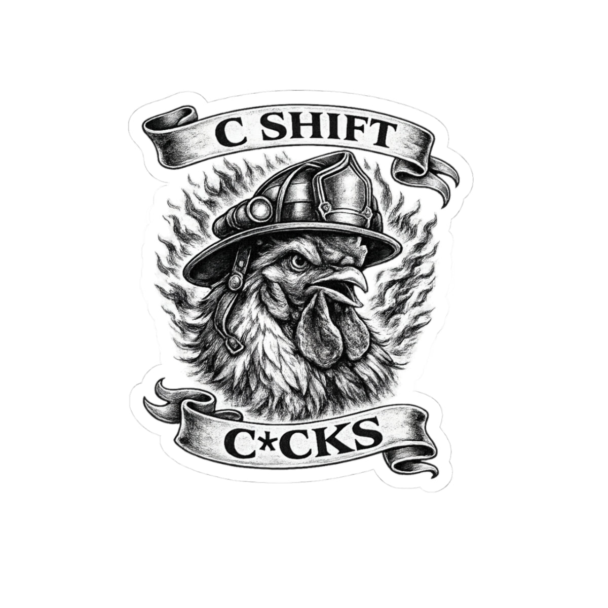 C SHIFT C*CKS HELMET STICKER